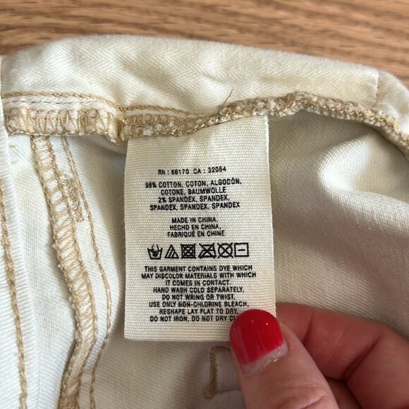 Anthropologie Aubrey Levinthal Night Garden Hand Painted Denim Skirt - Picture 6 of 8